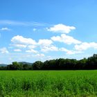 Landschaft mit lautere Wolken