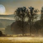 Landschaft mit Mond