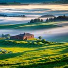 Landschaft mit Nebelstimmung mi Hilfe von KI erstellt