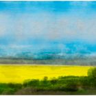 Landschaft mit Rapsfeld - Aquarell 