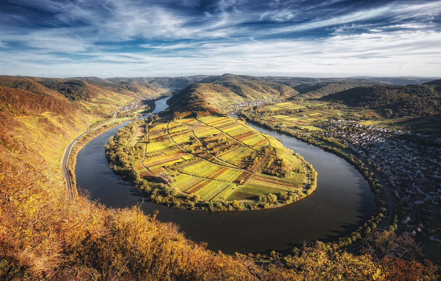 Landschaft mit Schleife