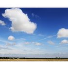 Landschaft mit weitem Himmel