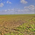 Landschaft mit Windrädern