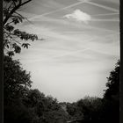 Landschaft mit Wolke