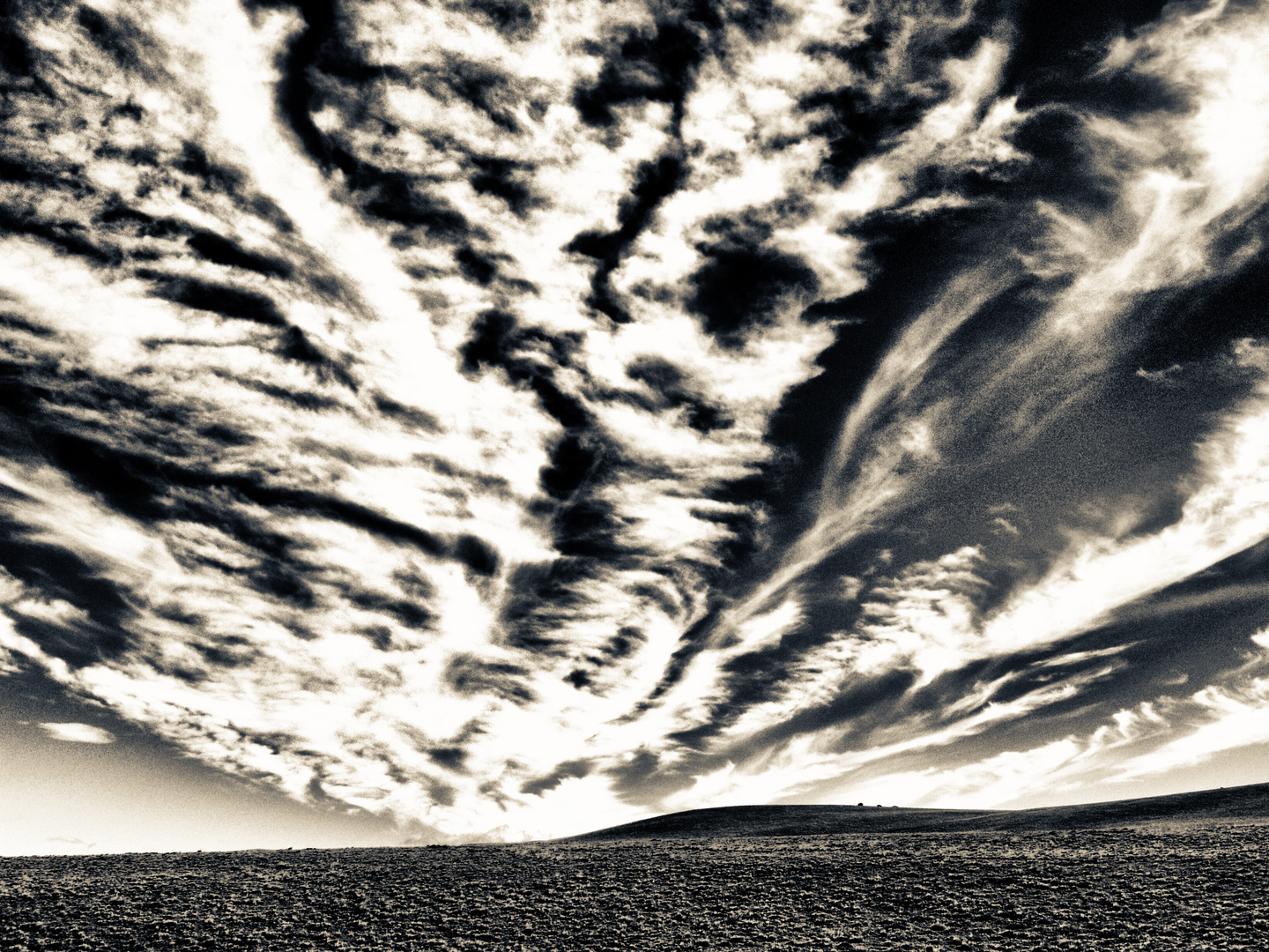 landschaft mit wolken .