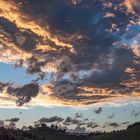 Landschaft mit Wolkenlandschaft 