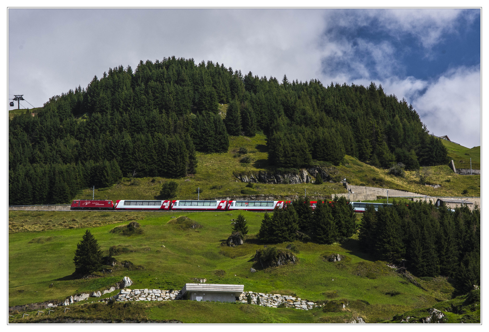 Landschaft mit Zug