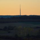 Landschaft nach Sonnenuntergang. Der Solling.