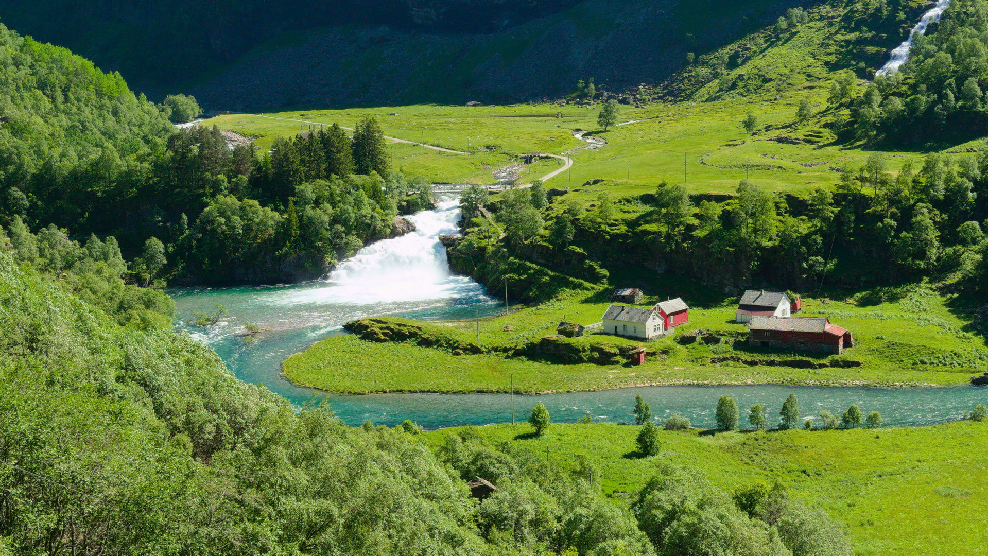 Landschaft neben der Flåmbahn