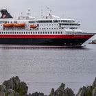 Landschaft Norwegen Einfahrt Nordkapp der Hurtigroute in Berlevåg