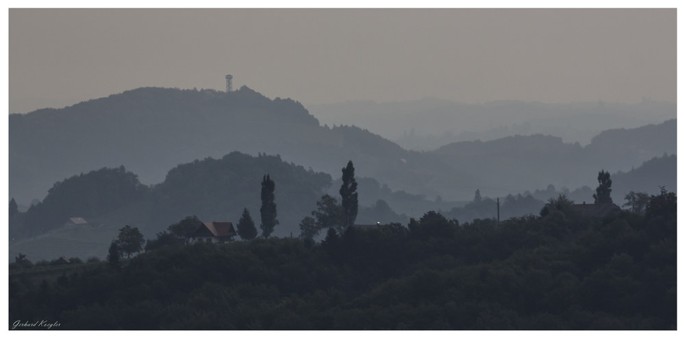 Landschaft Südsteiermark Morgenstimmung SW