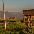 Landschaft und Häuser am Inle Lake III