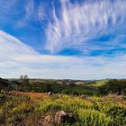 Landschaft und Wolken