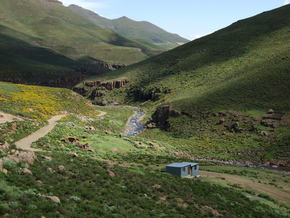 Landschaft zwischen Sani Pass und Mokhotlong