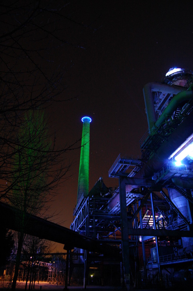 Landschafts Park Duisburg Nord bei Nacht