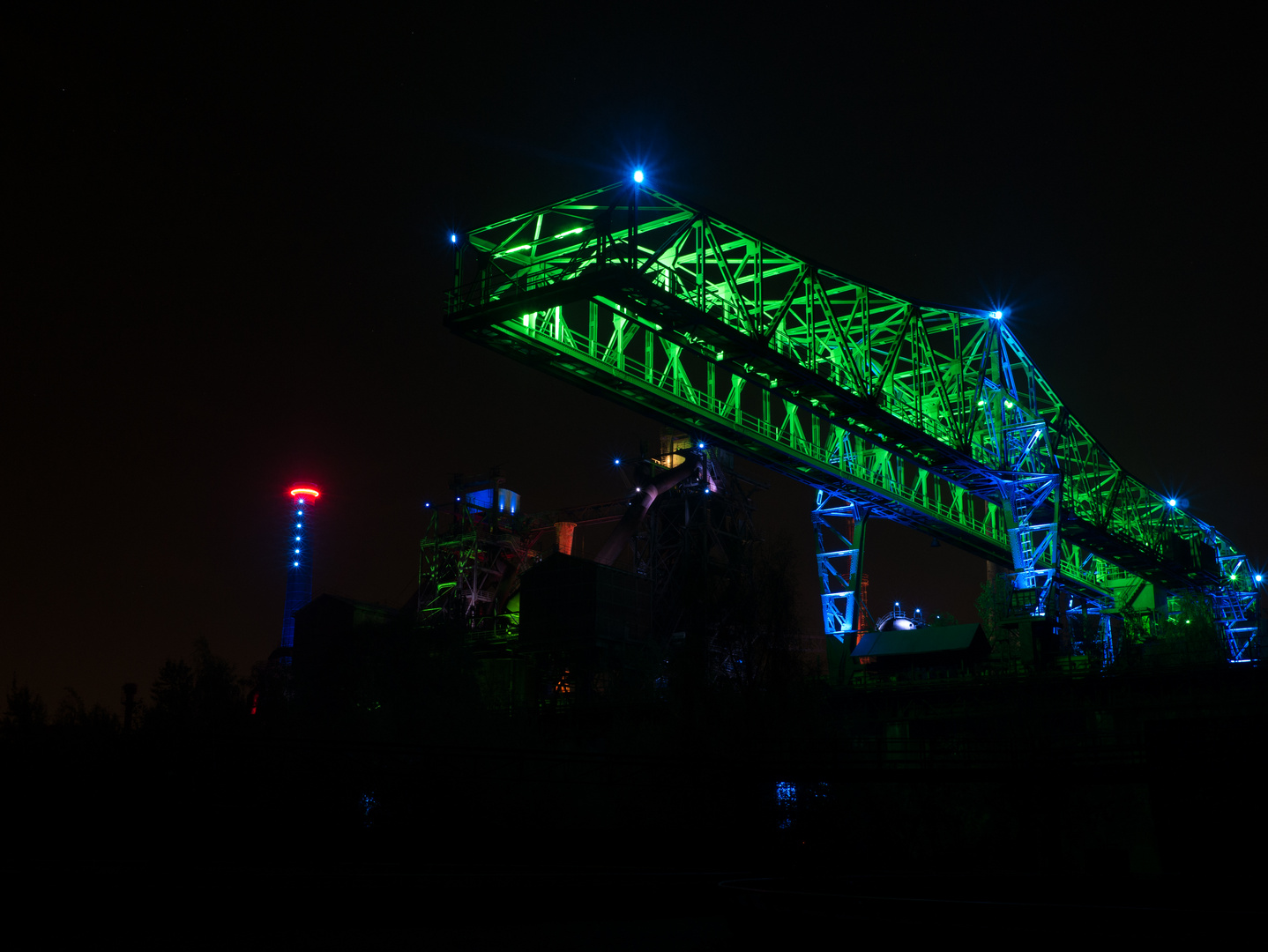 Landschaftspark bei Nacht