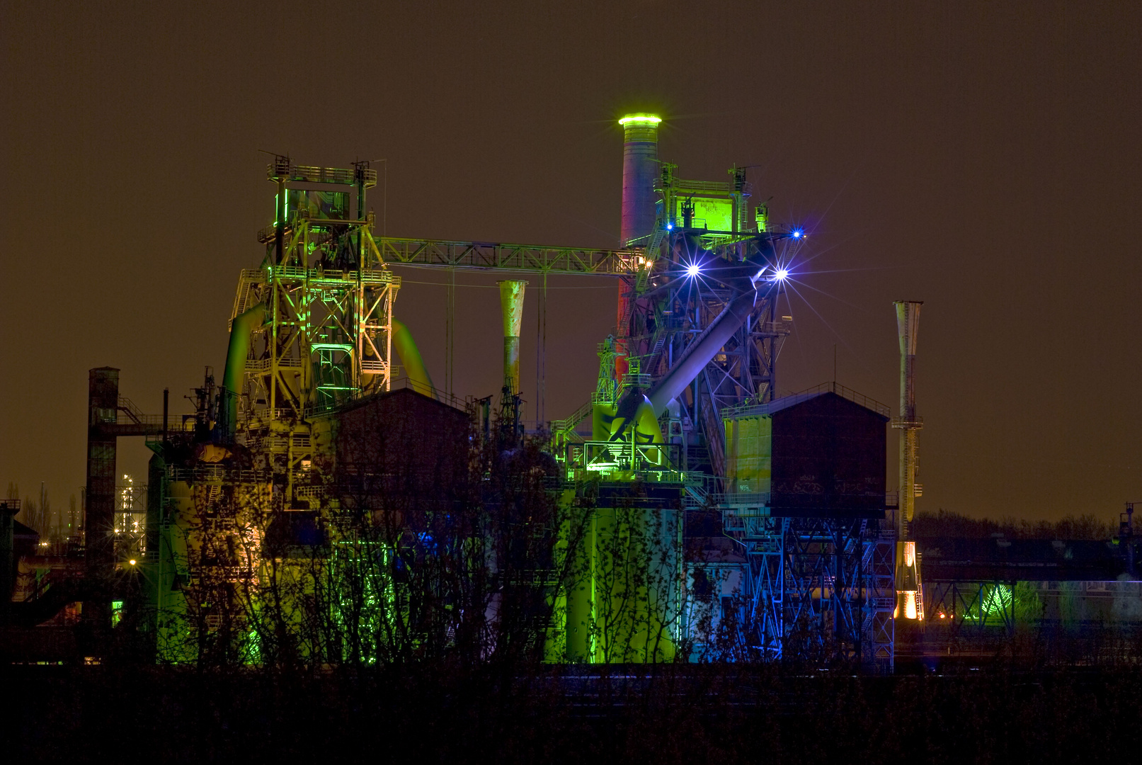 Landschaftspark bei Nacht