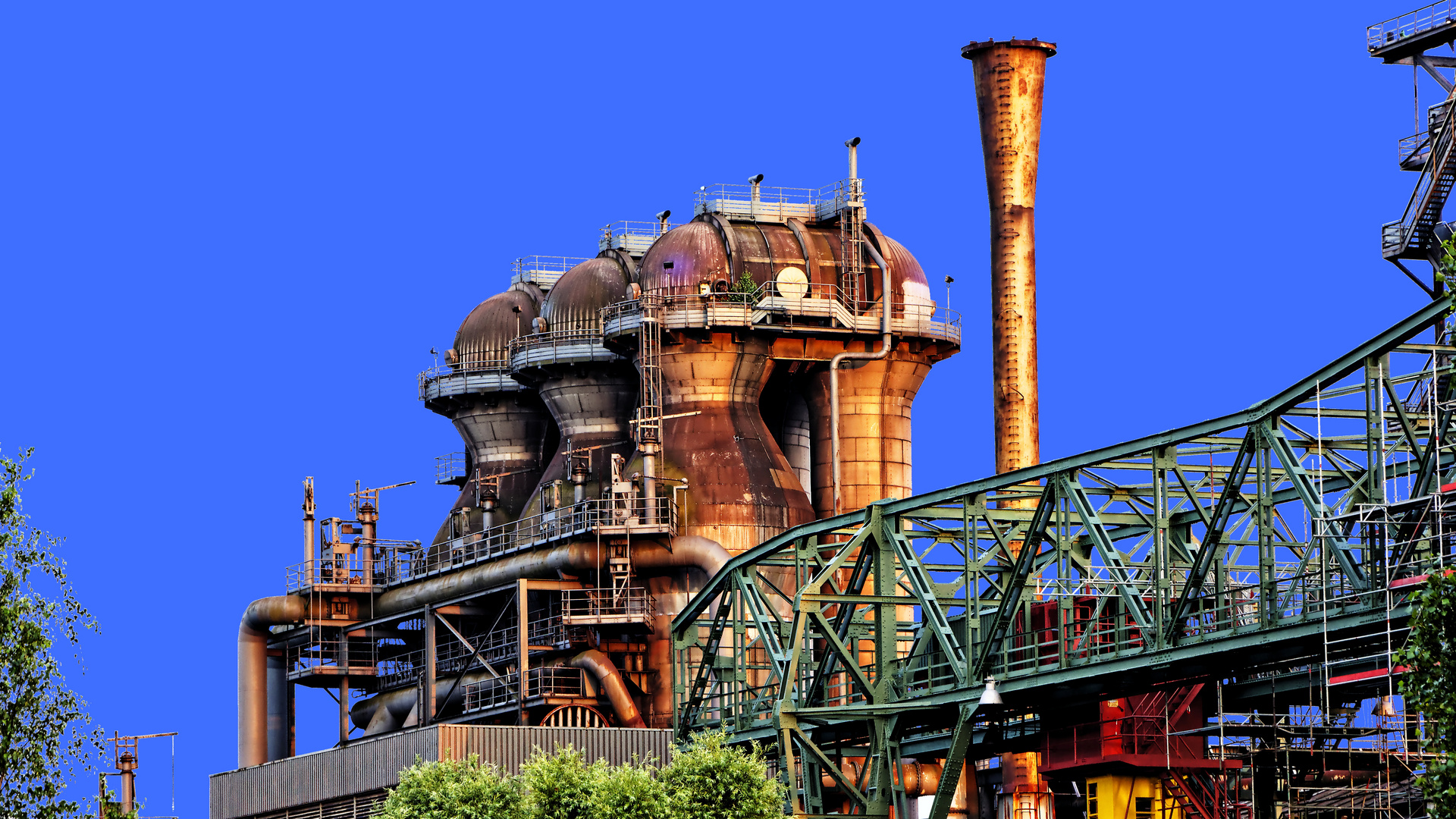 Landschaftspark Duisburg, Altes Hüttenwerk, Winderhitzer zum Hochofen