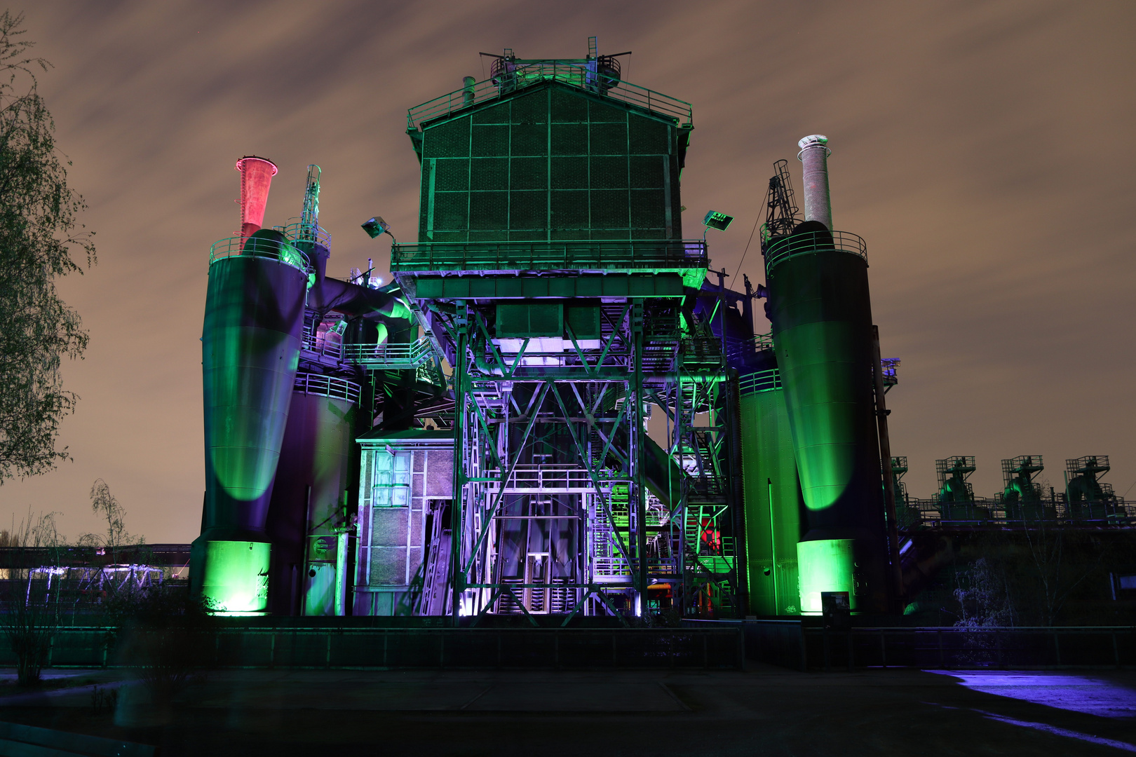 Landschaftspark Duisburg am Abend