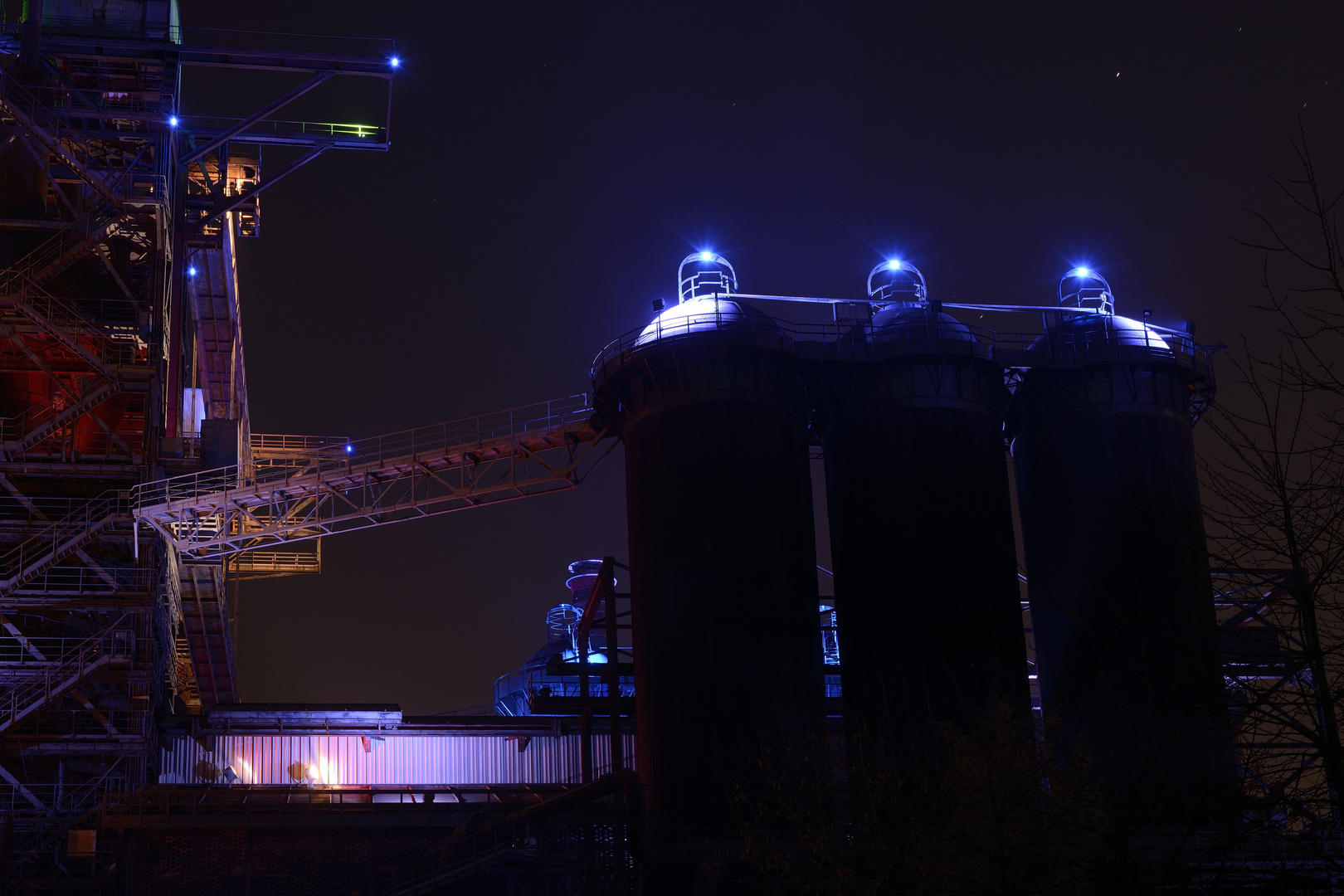 Landschaftspark Duisburg bei Nacht 1