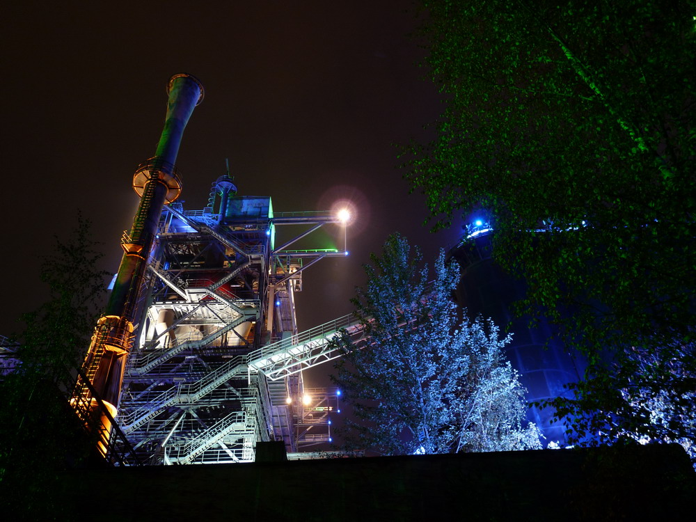 Landschaftspark Duisburg bei Nacht 1