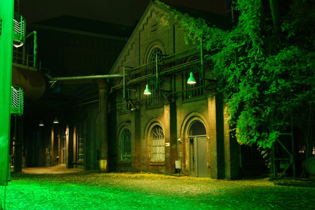 Landschaftspark Duisburg bei Nacht