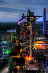 Landschaftspark Duisburg bei Nacht