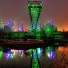 Landschaftspark Duisburg bei Nacht