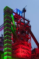 Landschaftspark Duisburg bei Nacht