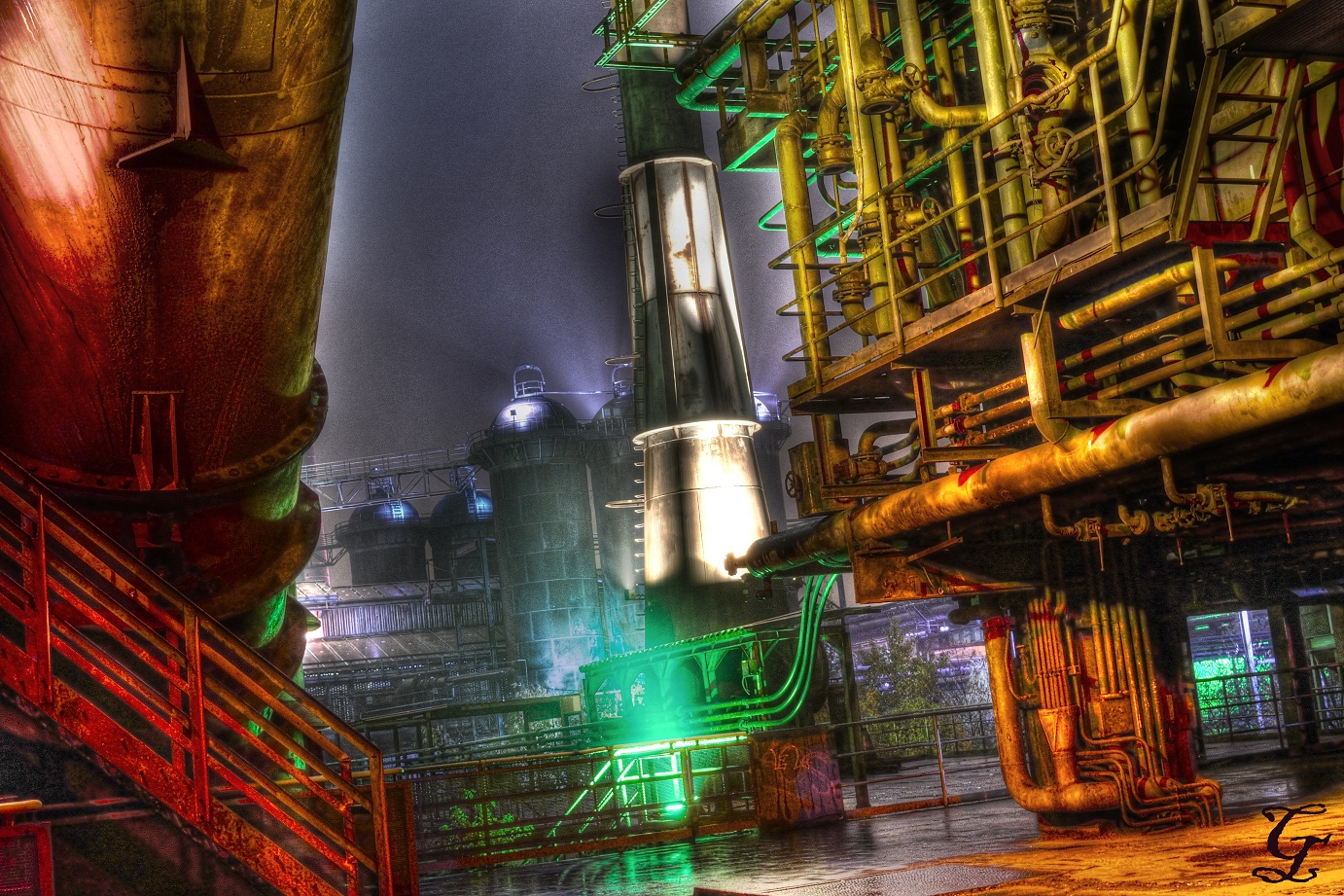 Landschaftspark Duisburg bei Nacht (HDR)