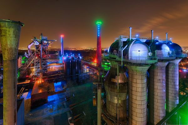 Landschaftspark Duisburg beleuchtet HDR