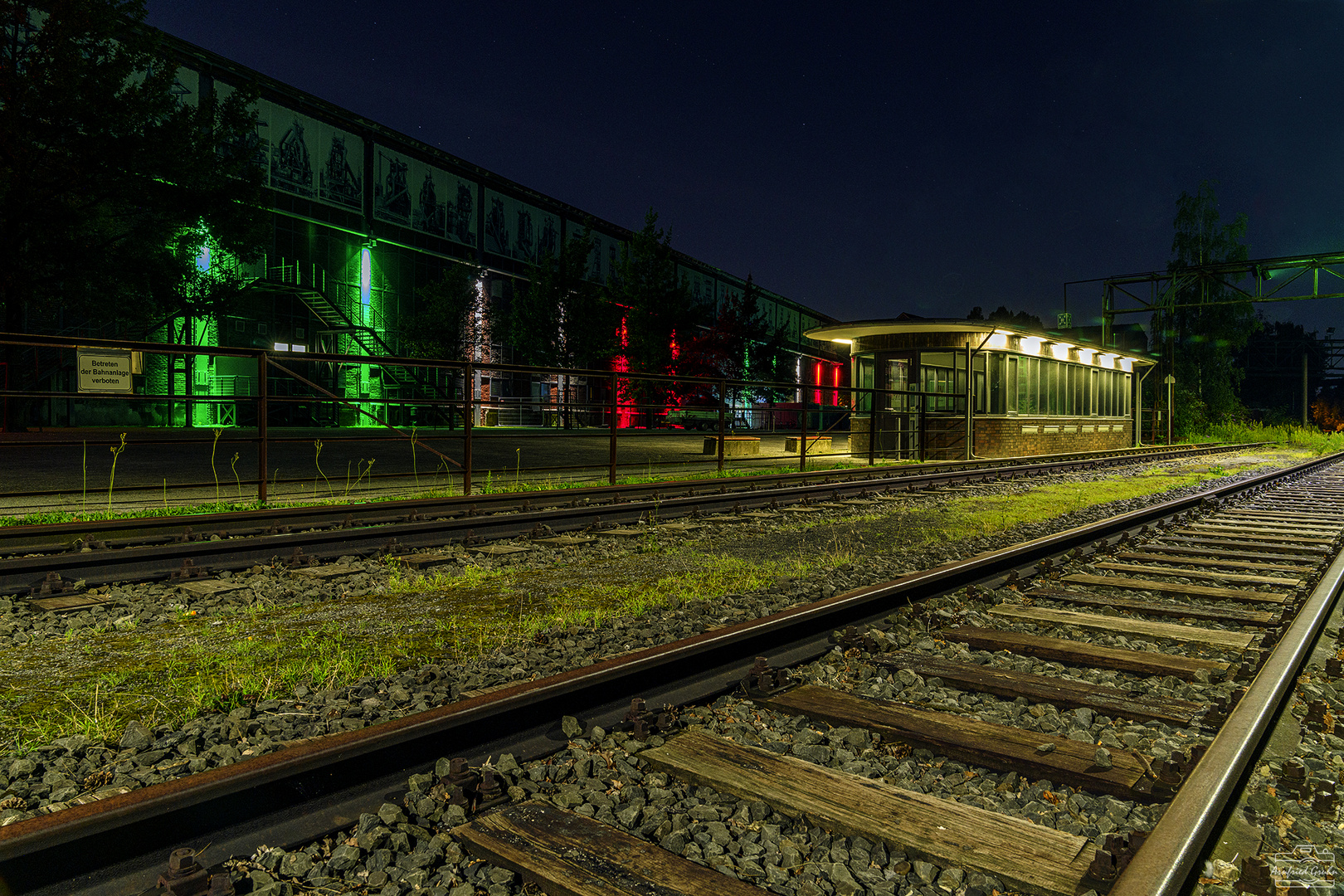 Landschaftspark Duisburg - Beleuchtung zum 75. Jahrestag Gründung NRW