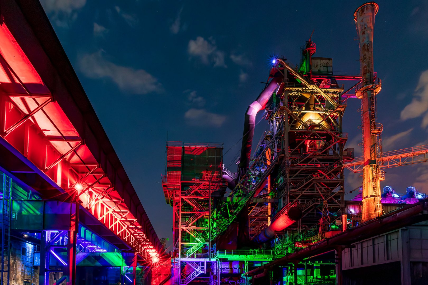 Landschaftspark Duisburg im Lichterschein