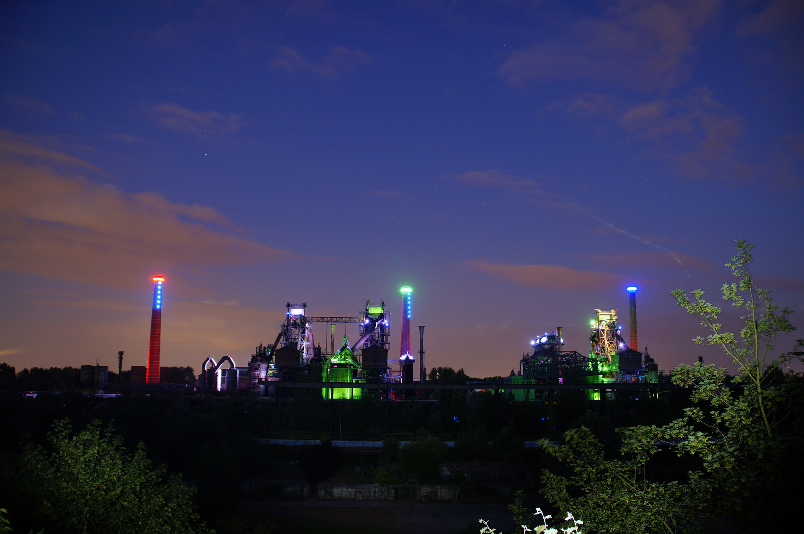 Landschaftspark Duisburg Nord bei Nacht