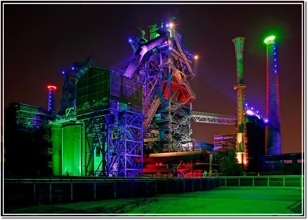 Landschaftspark Duisburg Nord bei Nacht!.