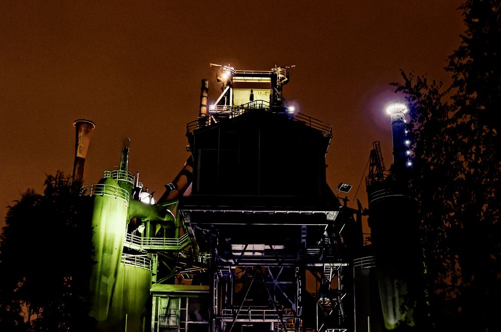 Landschaftspark Duisburg Nord Hochofen by night