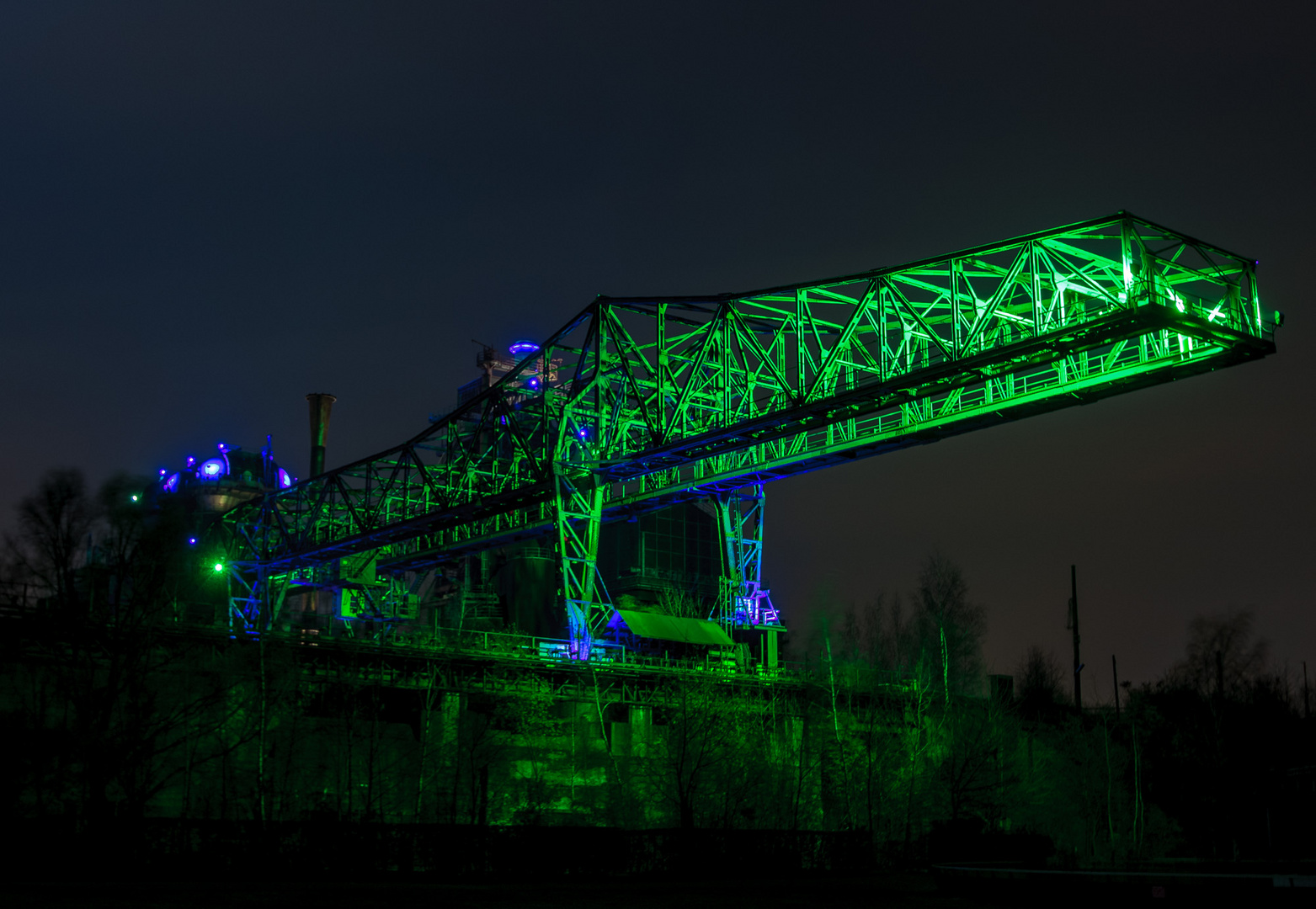 Landschaftspark Duisburg-Nord zur Nacht