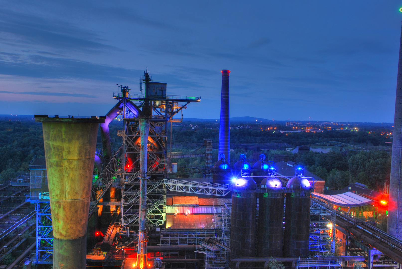 Landschaftspark Duisburg, Sicht von der Hochofendecke