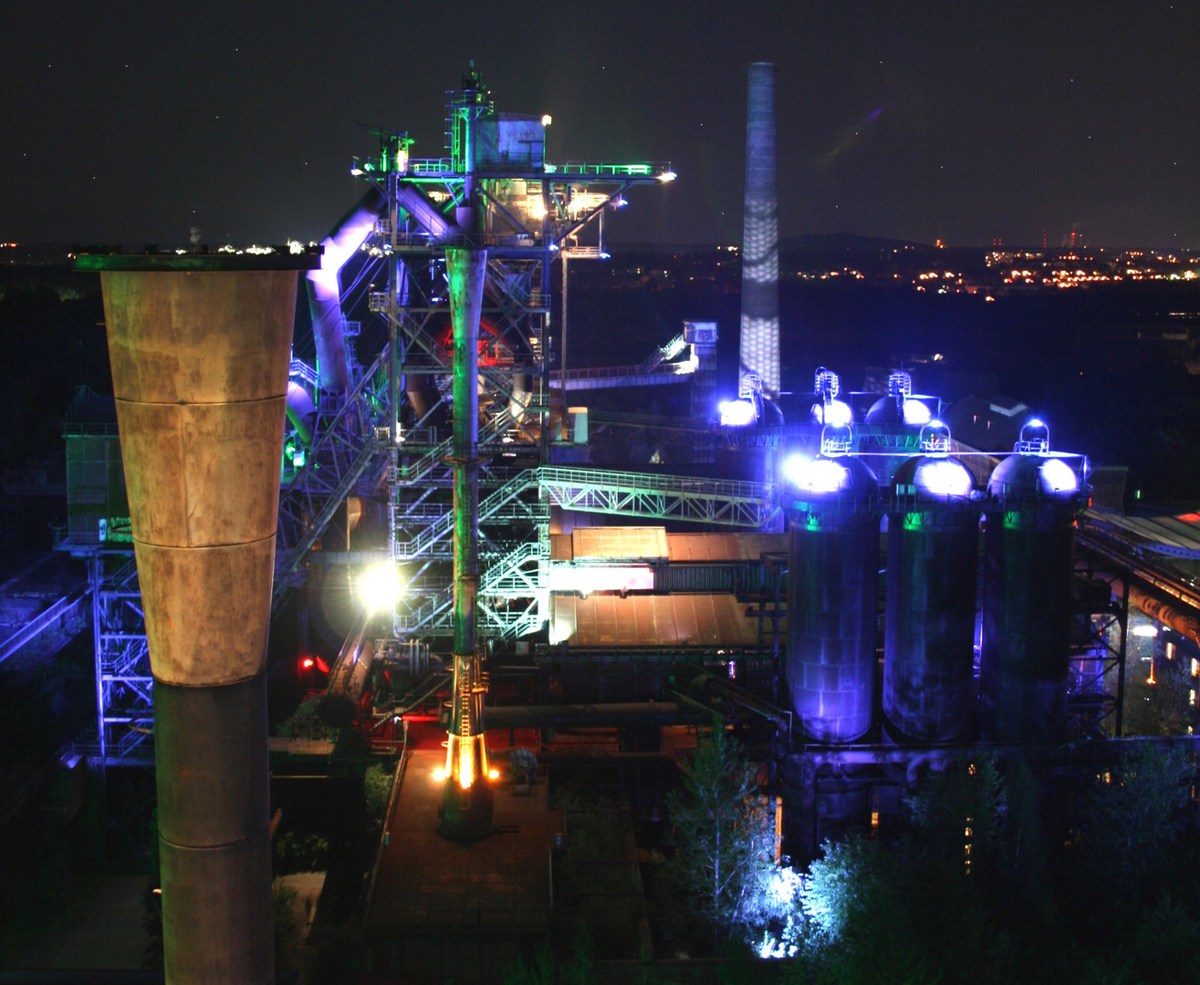 Landschaftspark Nord bei Nacht