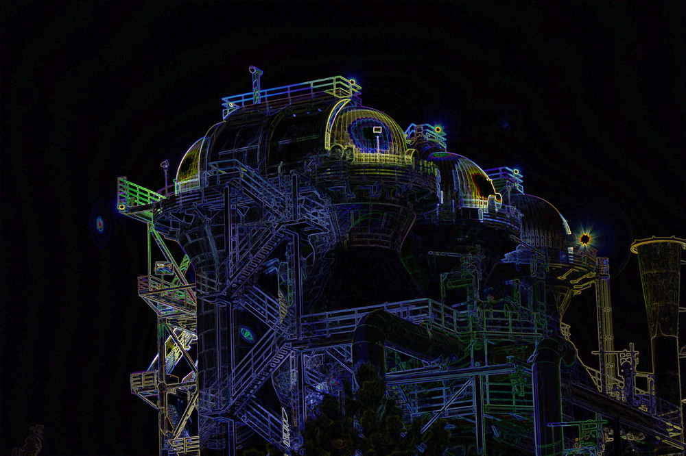 Landschaftspark Nord bei Nacht