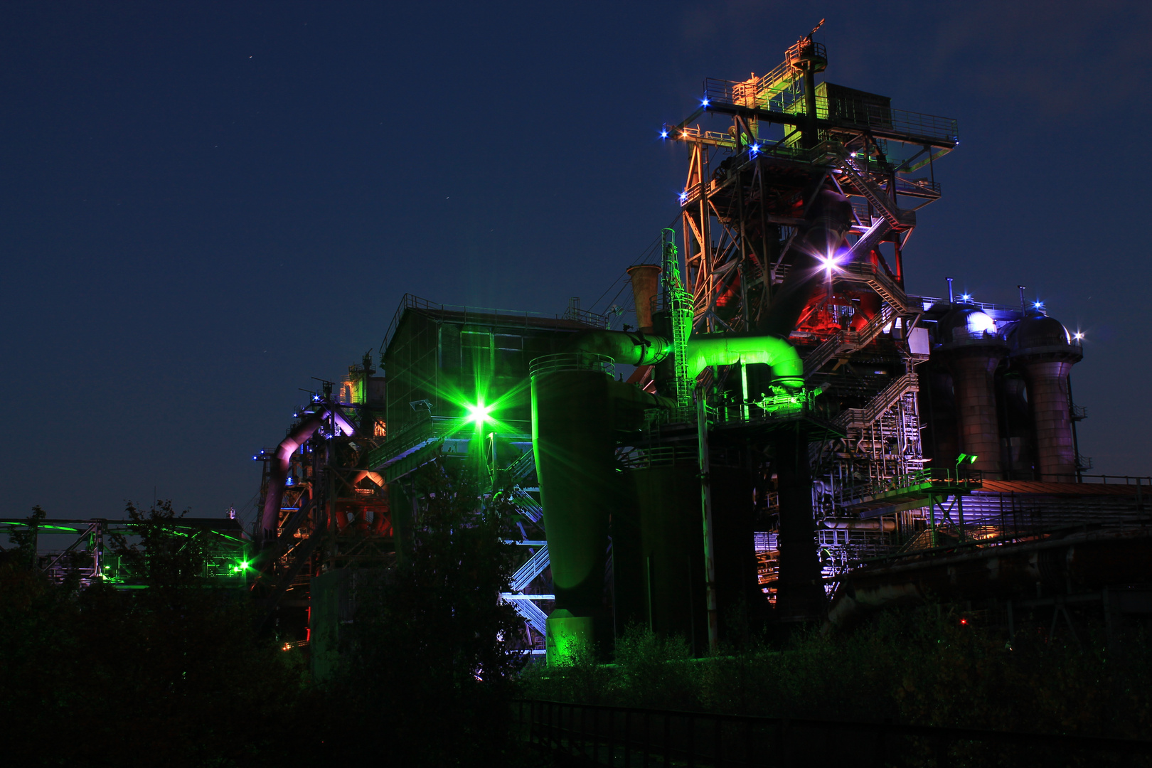 Landschaftspark Nord bei Nacht