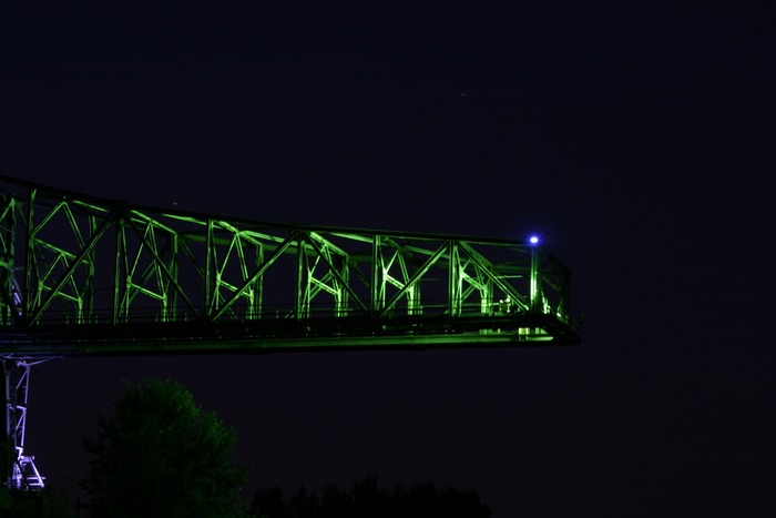 Landschaftspark Nord in Duisburg bei Nacht