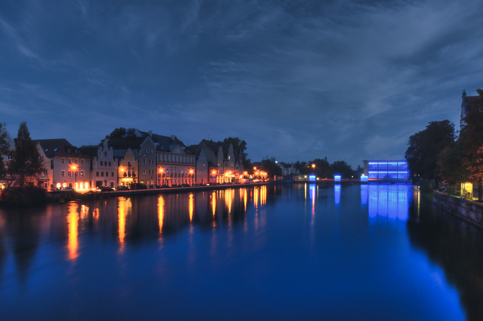 Landshut an der Isar bei Nacht