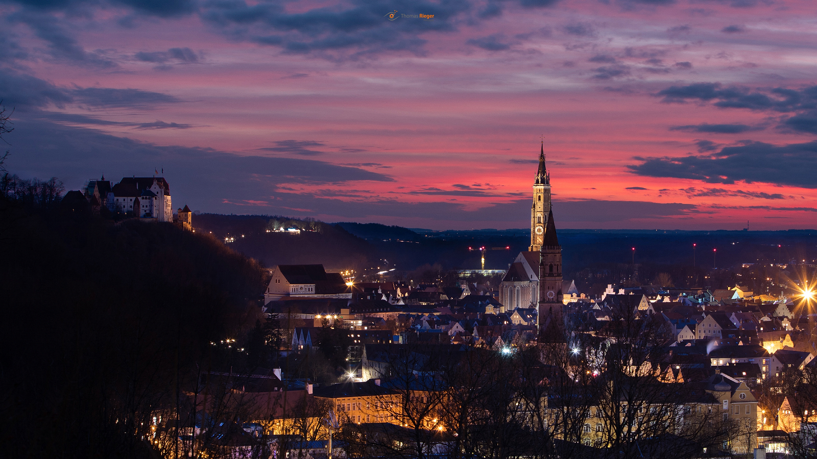 Landshut, Blick von der Carossahöhe,