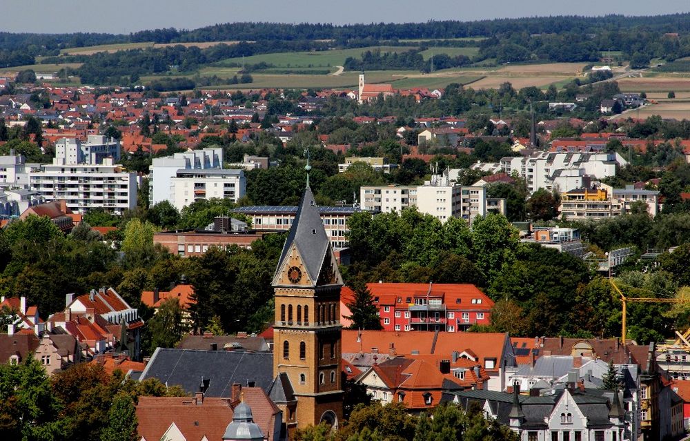 Landshut - Burgblick - evangelische Christuskirche