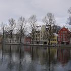 Landshut, Isargestade, jetzt noch mit Bäumen