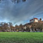 Landshut mit dem Martinsturm und der Burg Trausnitz