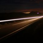 Landstraße bei Nacht in Fuerteventura