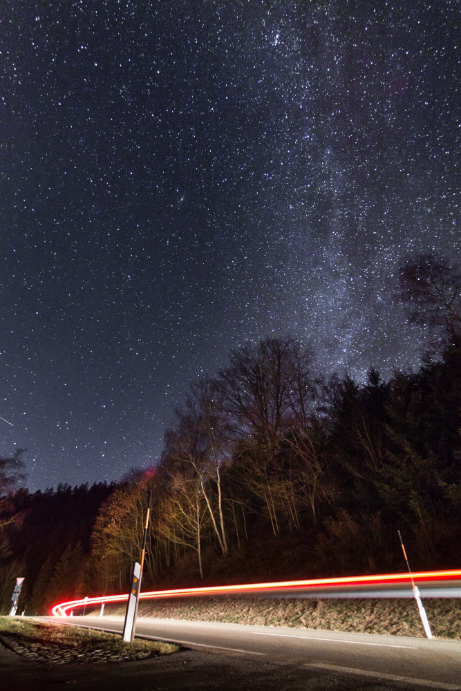 Landstraße - Nacht - Bayerischer Wald