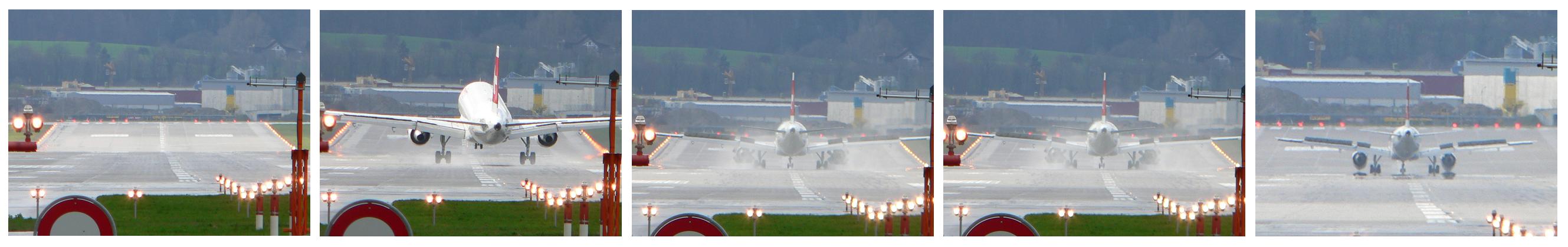 Landung am Flughafen Zürich